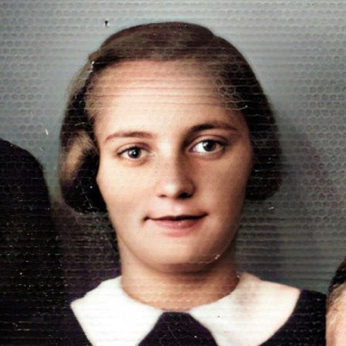 Katharina «Katy» Schmidt, c. 1941–43, detalle coloreado